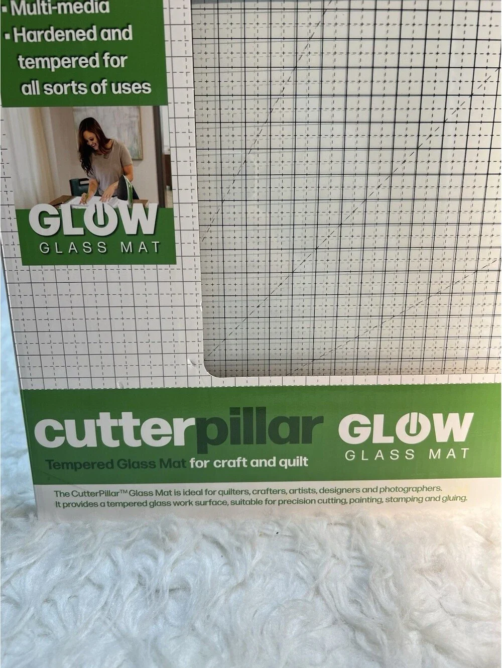 CutterPillar Glow Glass Mat 12” X 16.5”